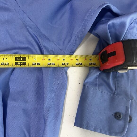 Lands End American Airlines Mens Long Sleeve Blue Uniform Shirt 2XL Tall (50-52) - Picture 8 of 13